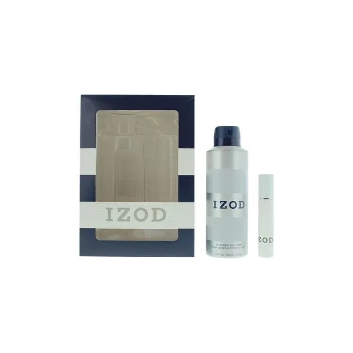 Izod White 2 Piece Gift Set Eau de Toilette 15ml Body Spray 200ml for Men