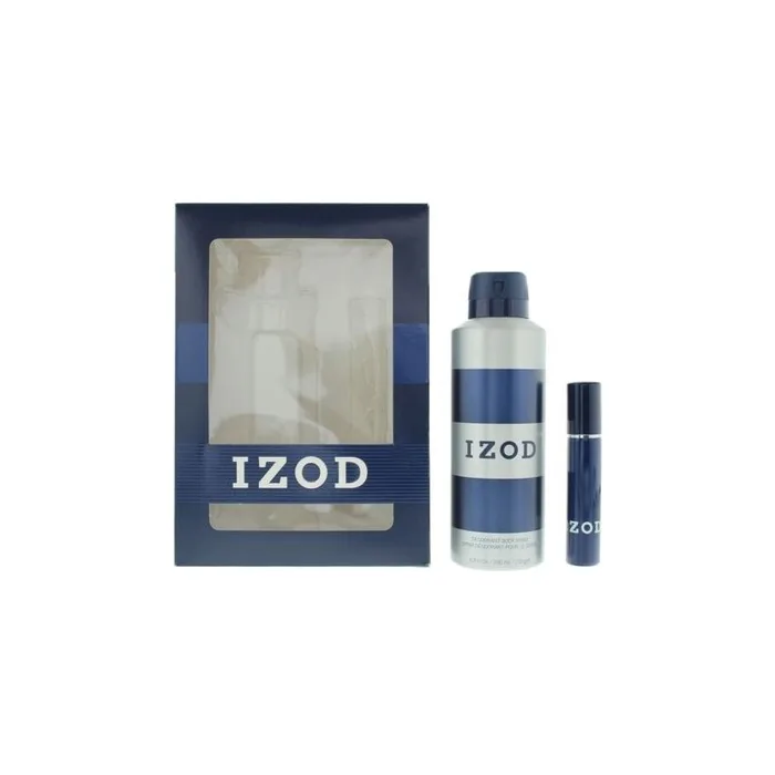 Izod Blue 2 Piece Gift Set: Eau De Toilette 15ml - Body Spray 200ml For Men