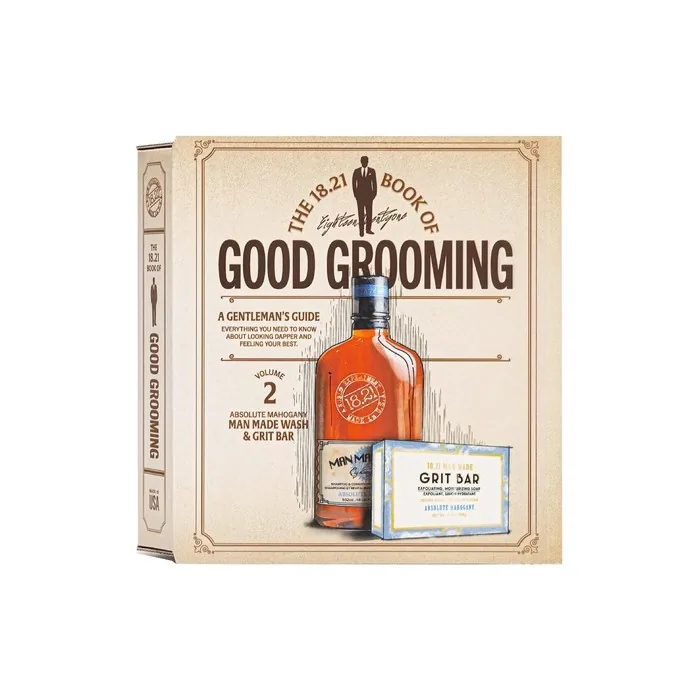 18.21 Man Made Book of Good Grooming Volume 2 Set Absolute Mahogany for Men