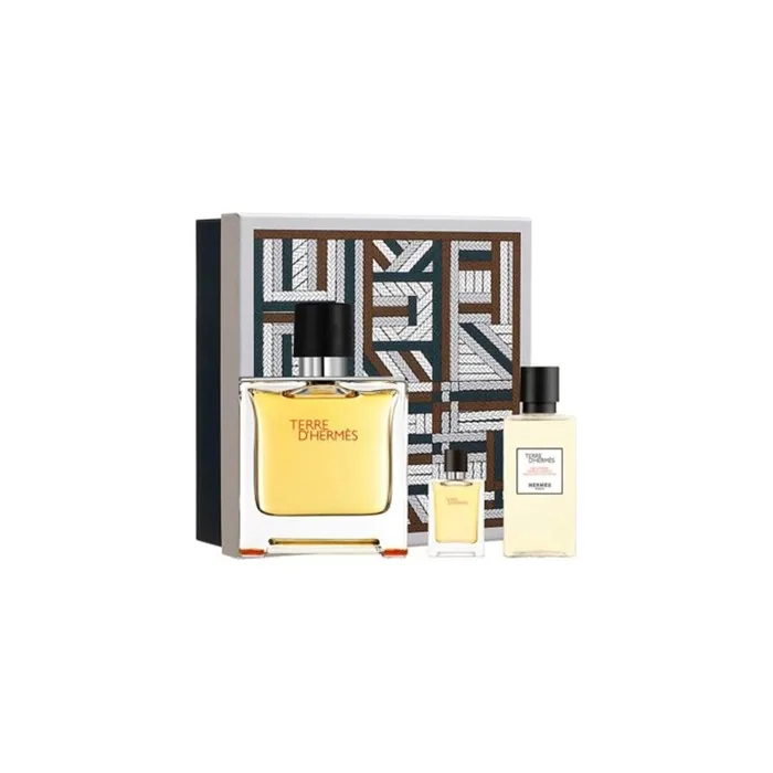Hermes Paris Terre d'Hermes 75ml Vaporizer + Bath Gel 40ml + Miniature 5ml