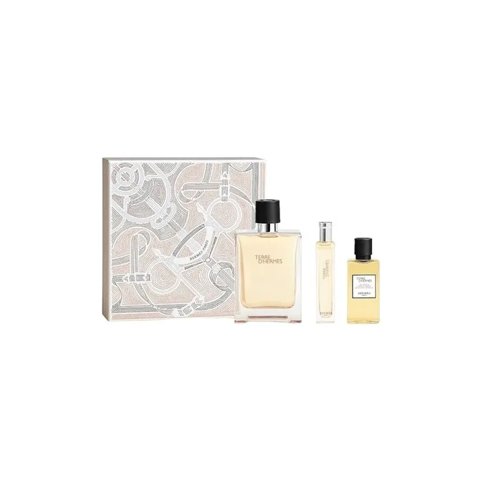 Hermes Terre D'Hermes Gift Set Includes 100ml Edt Spray 15ml Edt Spray And 40ml Shower Gel