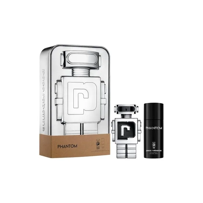 Paco Rabanne Phantom 2pc Gift Set 3.4oz Eau de Toilettle + 5.0oz Deodorant Spray