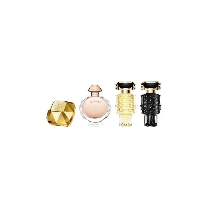 Paco Rabanne Miniature Set: Lady Million Edp 5ml, Olympea Edp 6ml, Fame Edp 4ml, Fame Parfum 4ml