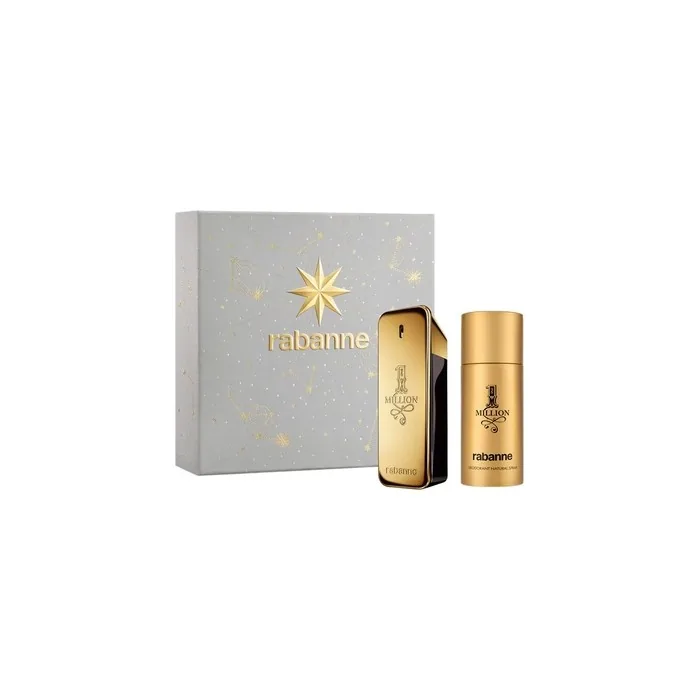 Paco Rabanne 1 Million Men Eau De Toilette Spray 100ml Deodorant Spray 150ml Set