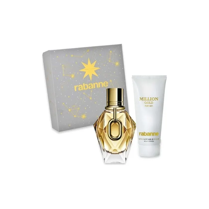 Paco Rabanne Million Gold For Her Eau De Parfum 50 Ml Body Lotion 100 Ml