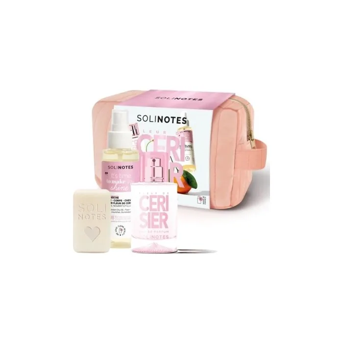 Pbi Solinotes Trio Care And Perfumes Cherry Blossom - Includes 50ml Perfume, 100g Soap, And 100ml Dry Oil