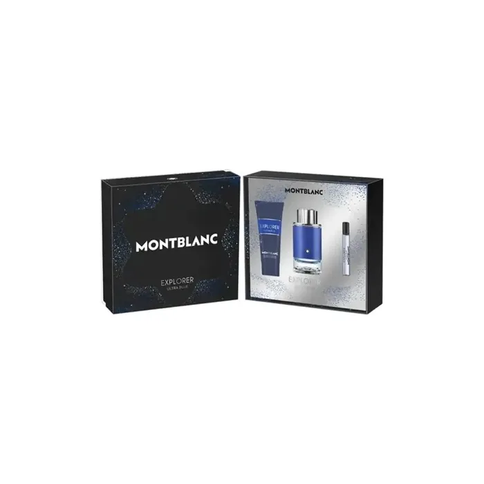 Montblanc Explorer Ultra Blue Eau De Parfum Spray 100ml Set 3 Pieces By Montblanc