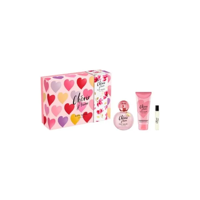Kate Spade Cherie Je T'Aime Gift Set EDP 100ml, Mini EDP 7.5ml, Body Lotion 100ml