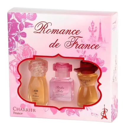 Charrier Parfums 3 Eaux de Parfum Gift Set Romance de France 33.6ml Made in Provence France