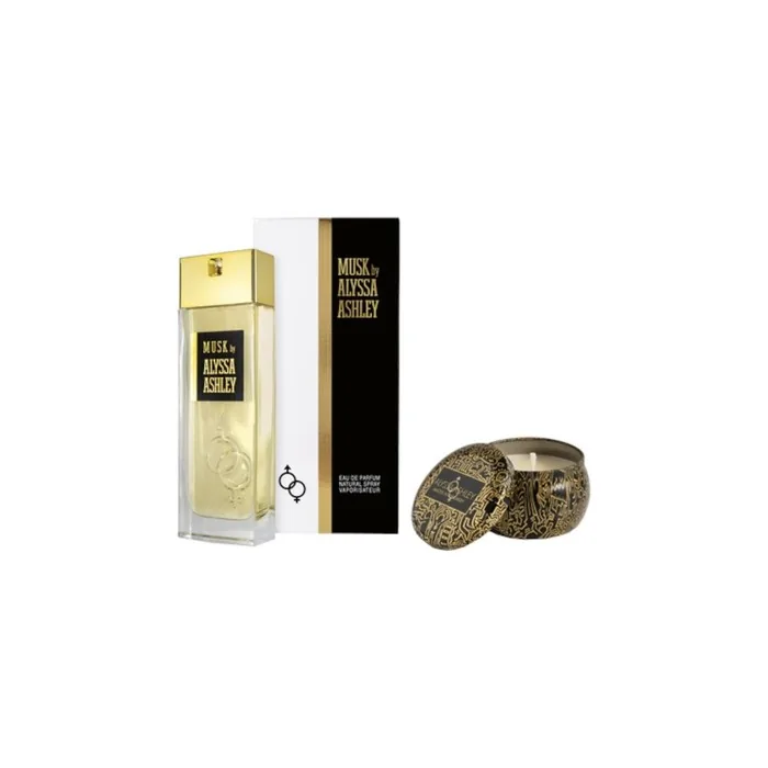 Alyssa Ashley Musk Eau De Parfum 100 Ml Gift Set With 110 G Scented Candle