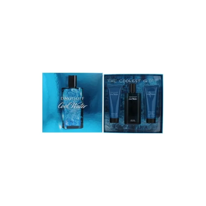Davidoff Coolwater Men Eau De Toilette 125ml After Shave Balm 75ml Shower Gel 75ml