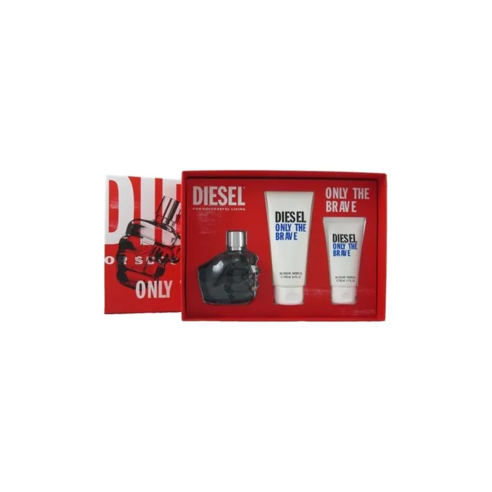 Diesel Only The Brave Set 75ml EDT Spray + 100ml + 50ml Shower Gel