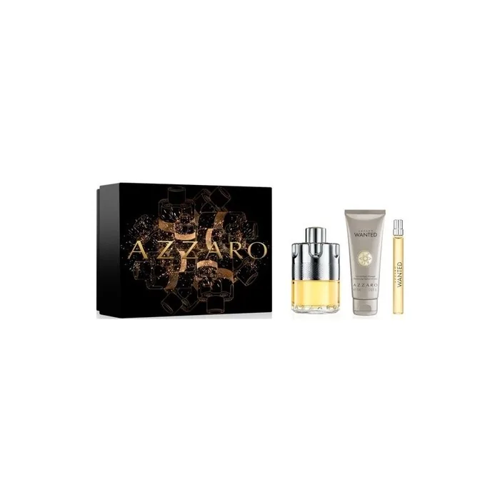 Azzaro Wanted 3 Pcs Gift Set - 3.4oz EDT Spray + 0.34oz EDT Spray + 2.5oz