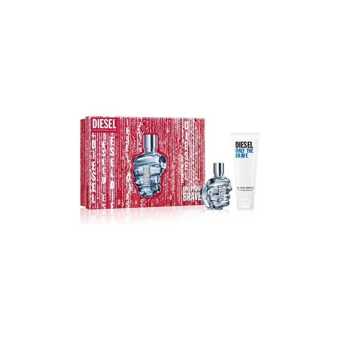 Diesel Only The Brave EDT Men's Fragrance Gift Set with Lemon and Violet Leaves