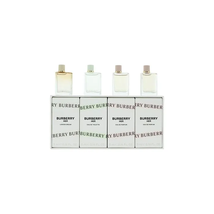 Burberry Her 4 Piece Gift Set 5ml Eau De Parfum 5ml Eau De Toilette For Women