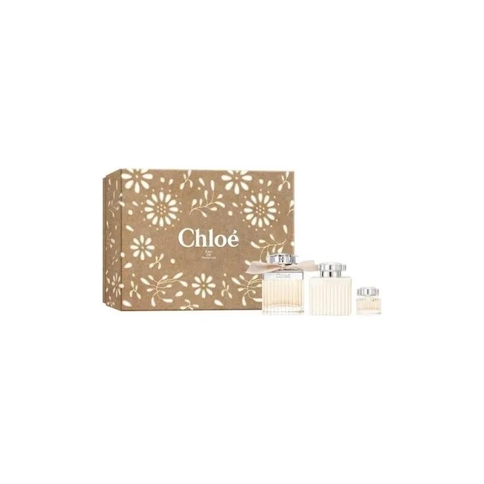 Chloe Perfume Set With Spray 75ml, Body Lotion 100ml, And Miniature Perfume 5ml