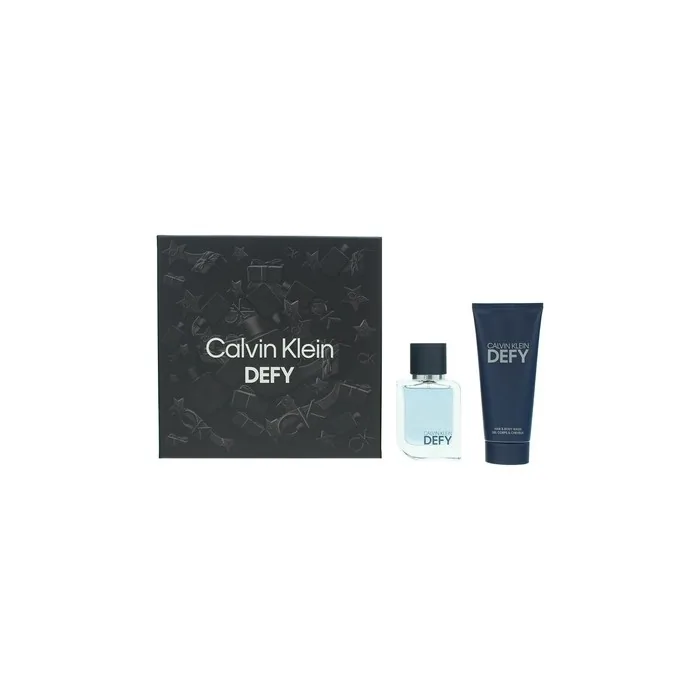 Calvin Klein Defy 2 Piece Gift Set Eau De Parfum 50ml And Shower Gel 100ml For Men