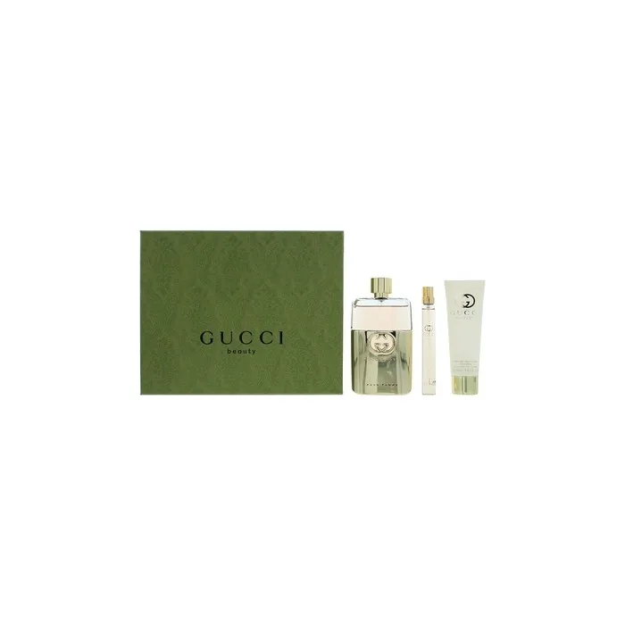 Gucci Guilty 3 Pcs Gift Set Edp 90ml Edp 10ml Body Lotion 100ml