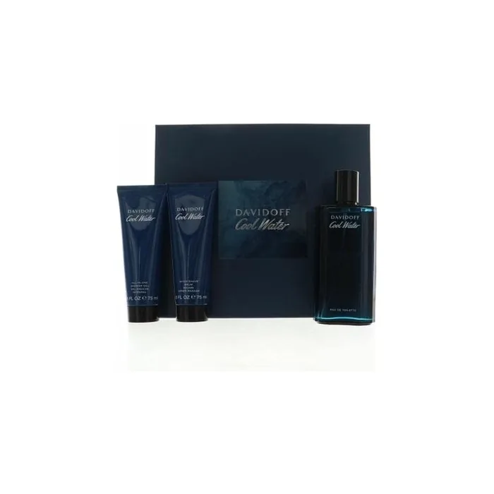 Davidoff Cool Water Gift Set Eau De Toilette Spray After Shave Balm Shower Gel