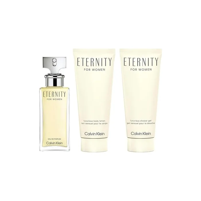 Calvin Klein Women's Eternity Giftset - Eau De Parfum 50ml, Body Lotion 100ml, Shower Gel 100ml