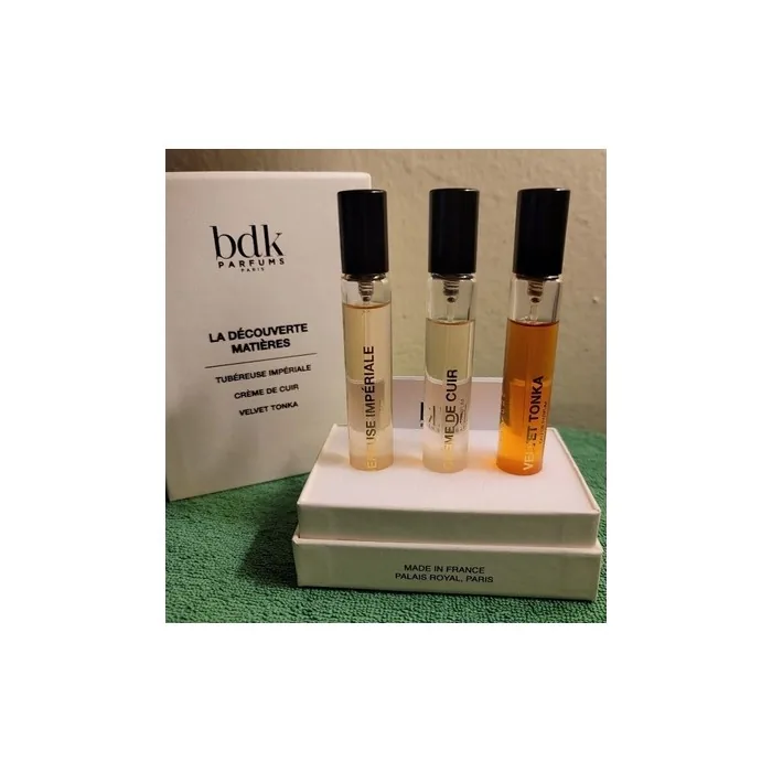 BDK Parfums Velvet Tonka, Creme de Cuir, Tubereuse Imperiale