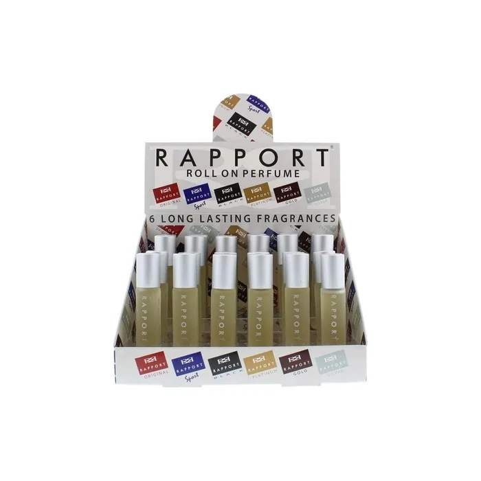 Eden Classic Rapport Silver 10ml Roll On Perfume Display Unit 24pcs