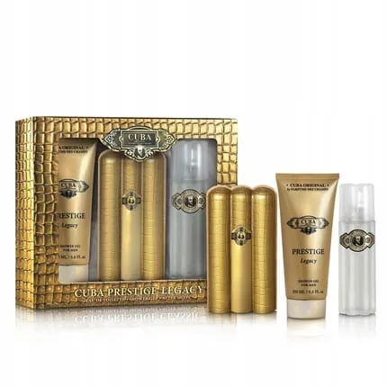 Cuba Original Prestige Legacy For Men Eau De Toilette Spray 90ml Set With Shower Gel 200ml And After Shave 100ml