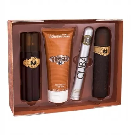 Cuba Original Cuba Gold Set - Edt Spray 100ml, Edt Spray 35ml, Shower Gel 200ml, After Shave Spray 100ml