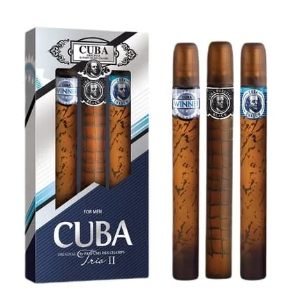 Cuba Original Trio Ii Shadow Eau De Toilette Spray 35ml + Winner Eau De Toilette Spray 35ml + Prestige Black Eau De Toilette Spray 35ml By Cuba