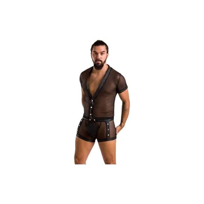 Passion Men 052 Set Michael Black Men's Lingerie Costume S/M