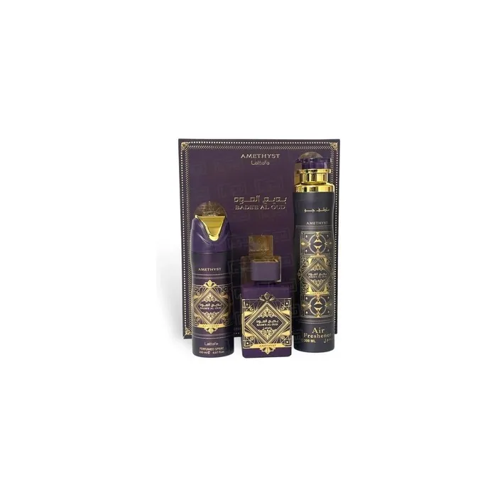 Lattafa Badee Al Oud Amethyst Eau De Parfum Gift Set - 100 Ml