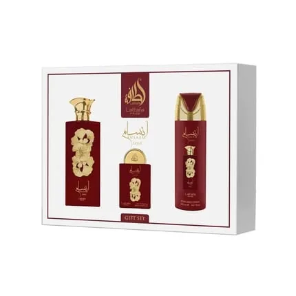 Lattafa Pride Ansaam Giftset Eau De Parfum 100ml + 20ml + Deodorant 200ml Unisex Fragnance
