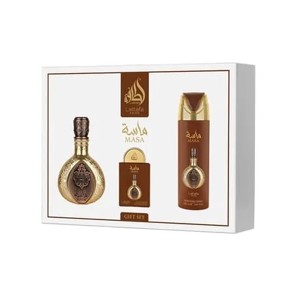 Lattafa Pride Masa Giftset Eau De Parfum 100ml + 20ml + Deodorant 200ml Unisex Fragnance