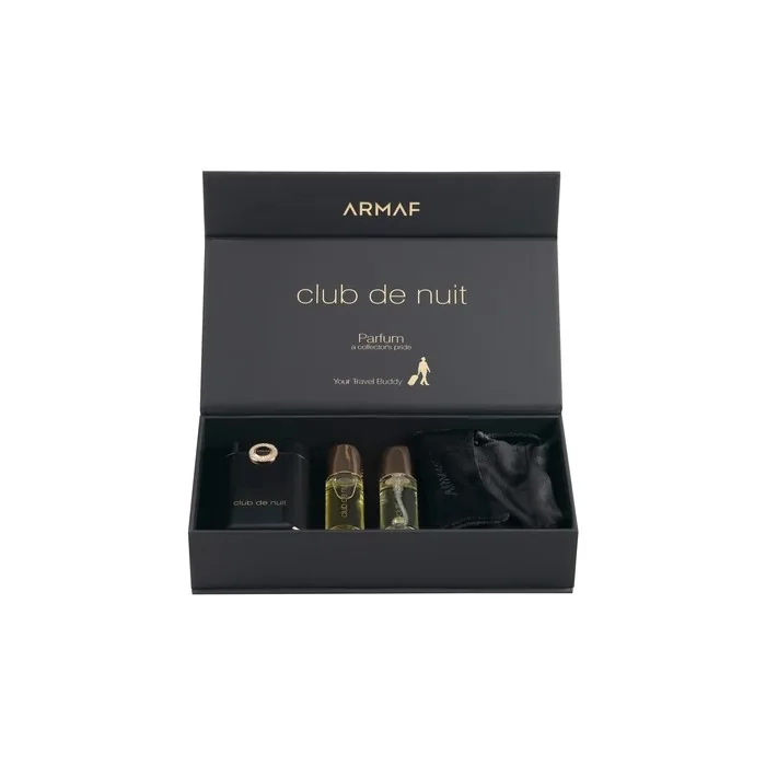 Armaf Club De Nuit Intense Man Parfum Travel Set - 4-Piece Collection 12ml Eau de Parfum Spray and Concentrated Perfume Oil