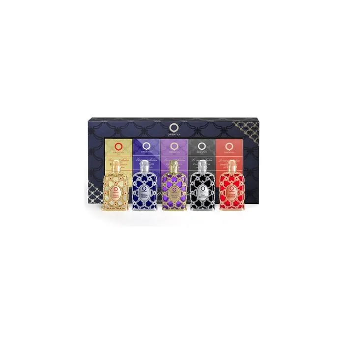 Orientica Luxury Collection 5 Piece Eau De Parfum Miniature Discovery Set For Unisex 5x75ml 025 Fl Oz