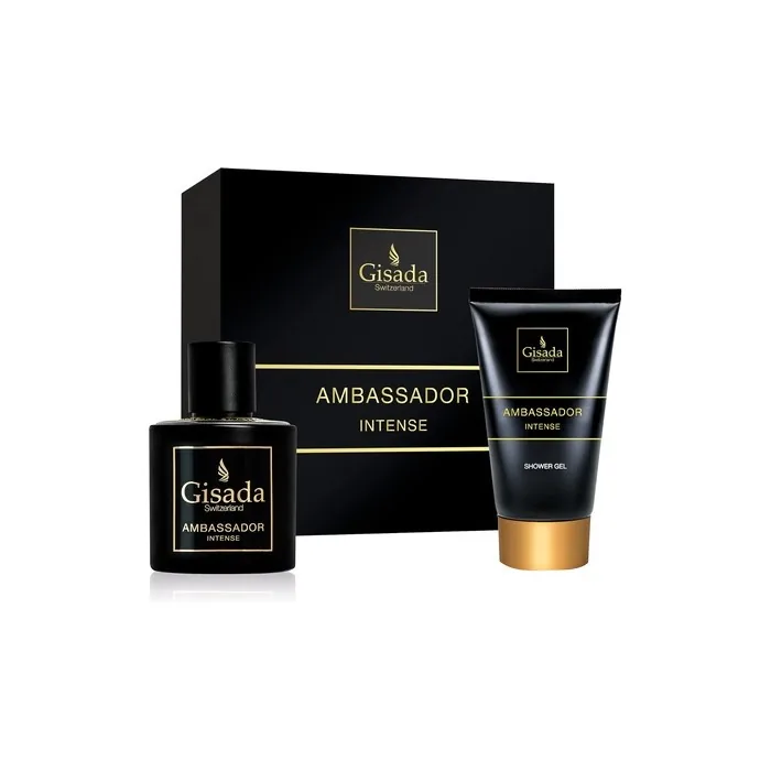 Gisada Ambassador Intense Gift Set Eau De Parfum 50ml & Shower Gel 100ml Spicy Fresh Men's Fragrance