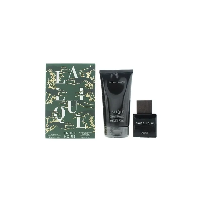 Lalique Encre Noire 2 Piece Gift Set Eau De Toilette 50ml And Shower Gel 150ml