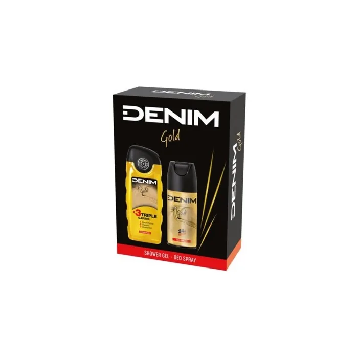 Denim Gold Duo Gift Set Deodorant Spray 150ml and Shower Gel 250ml