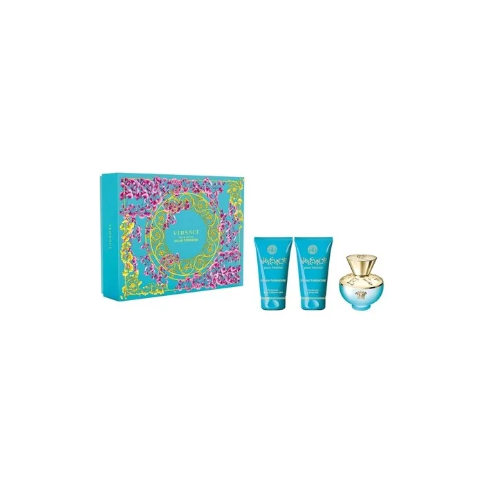 Versace Dylan Turquoise Pour Femme Gift Set - Eau De Toilette Spray 50ml, Shower Gel 50ml, Body Lotion 50ml