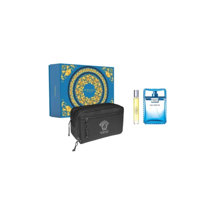 Versace Man Eau Fraiche Set Eau De Toilette 100ml and 10ml + Bag