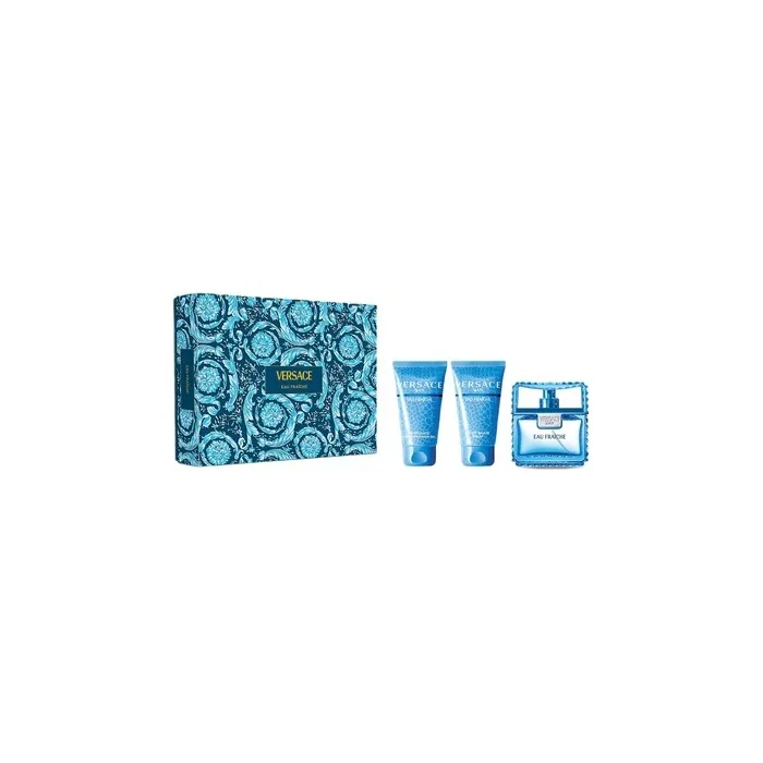 Versace Man Eau Fraiche Set - Eau De Toilette Spray 50ml, Shower Gel 50ml, Aftershave 50ml