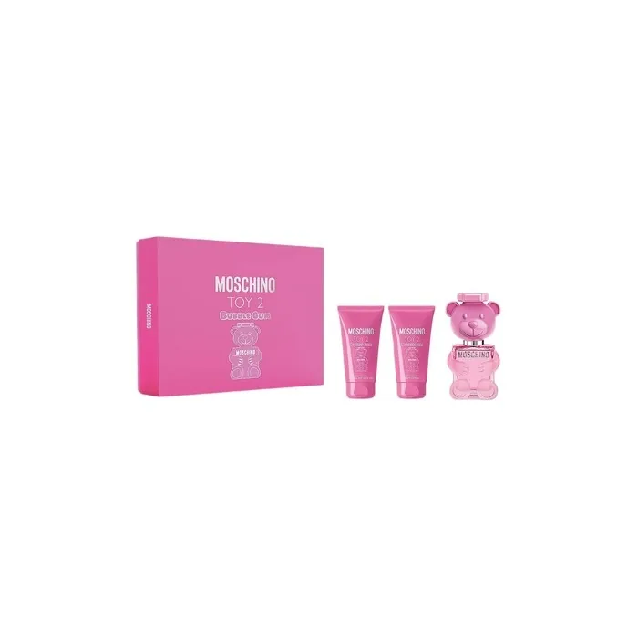 Moschino Toy 2 Bubble Gum Set - 50ml Edt Spray, 50ml Body Lotion, 50ml Shower Gel