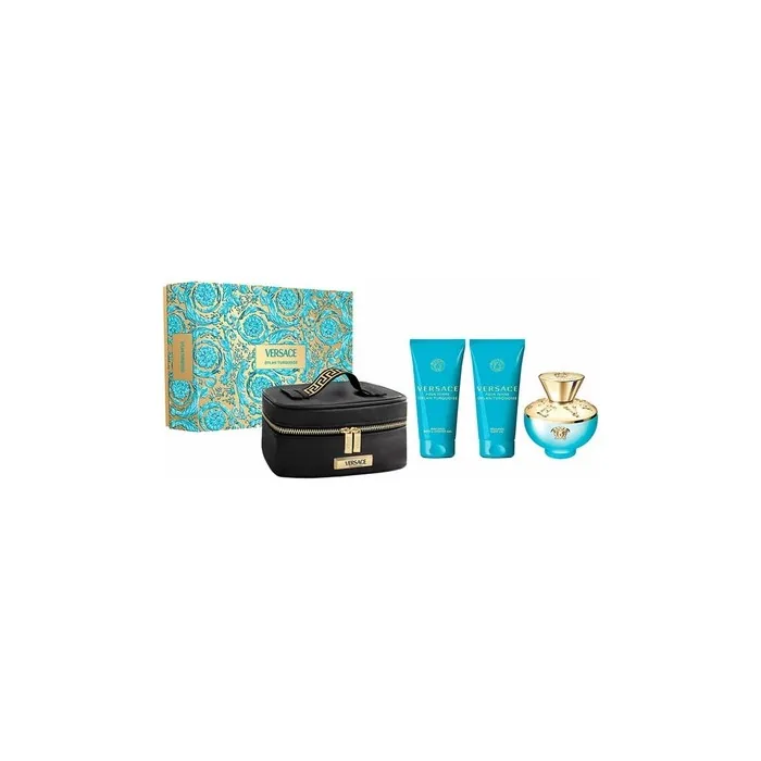 Versace Dylan Turquoise Eau De Toilette Spray 100ml Set 4 Pieces