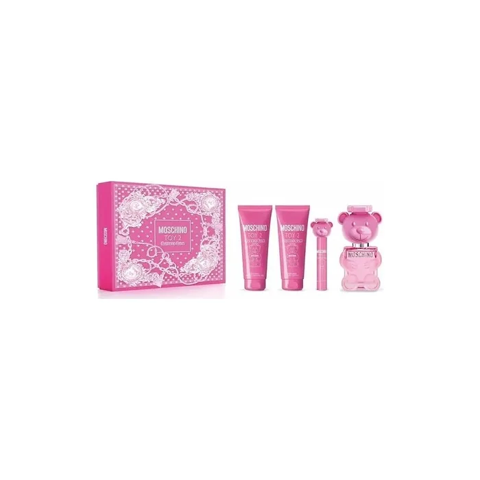 Moschino Toy 2 Bubblegum Eau De Toilette Spray 100ml Set 4 Pieces By Moschino