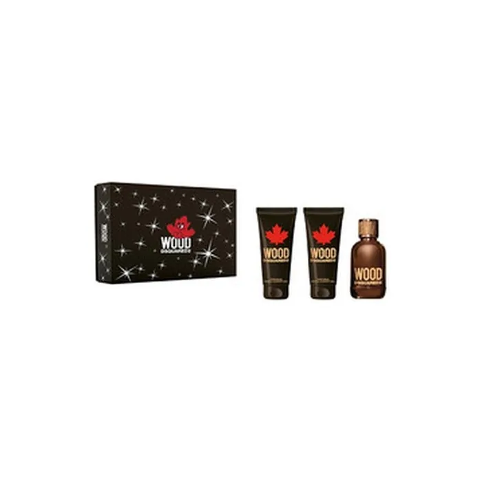 Dsquared2 Wood Pour Homme Gift Set Eau De Toilette 100 Ml Shower Gel 100 Ml And After Shave Balsam 100 Ml