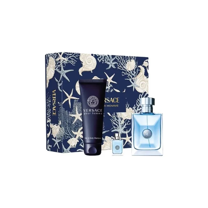 Versace Pour Homme Gift Set Includes 100ml Edt Spray 5ml Edt And 150ml Shower Gel