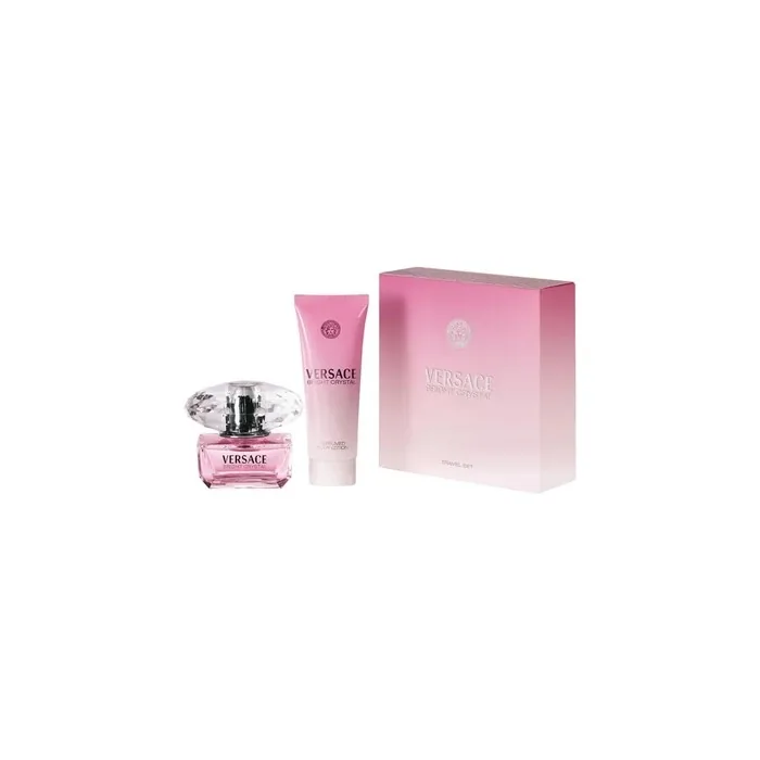 Versace Bright Crystal Eau De Toilette Spray 50ml Set Includes 50ml Eau De Toilette And 100ml Body Lotion