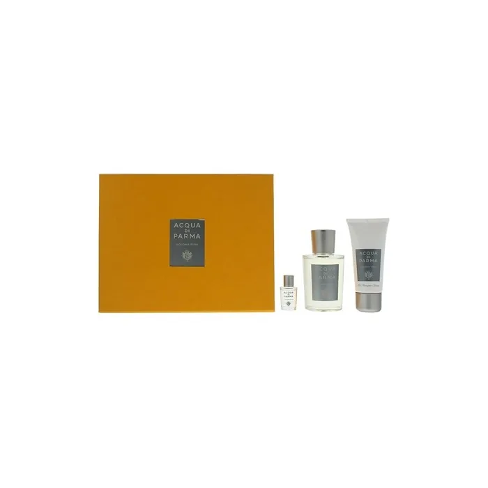 Acqua Di Parma Colonia Pura 3 Piece Eau De Cologne Set 100ml Eau De Cologne 50ml Shower Gel 5ml Eau De Cologne Unisex