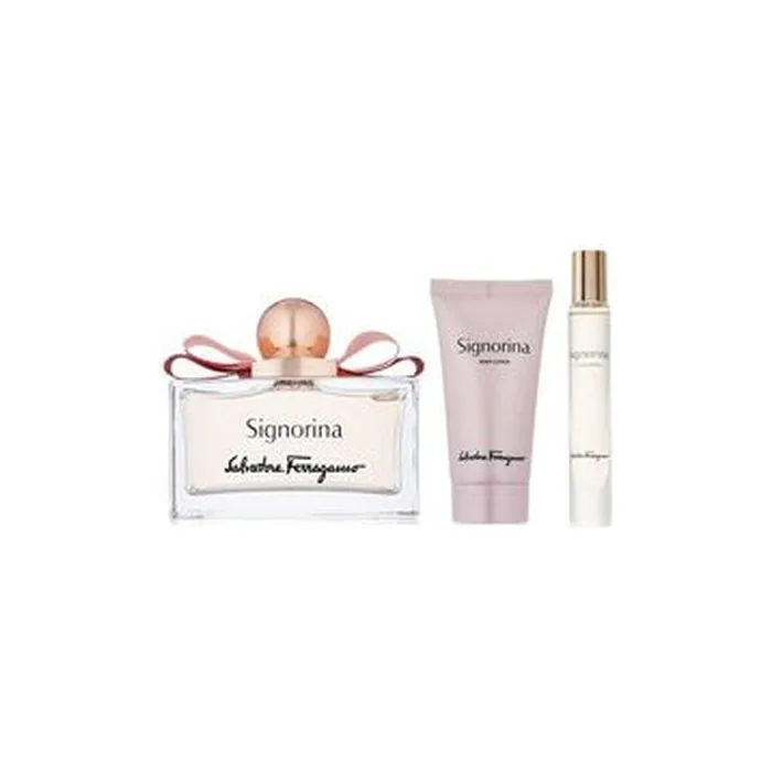 Salvatore Ferragamo Signorina Gift Set Eau De Parfum 100 Ml Eau De Parfum 10 Ml Body Lotion 50 Ml
