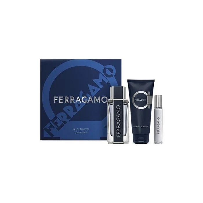 Salvatore Ferragamo Ferragamo For Men Gift Set Eau De Toilette 100 Ml Shower Gel And Shampoo 100 Ml Miniature Eau De Toilette 15 Ml
